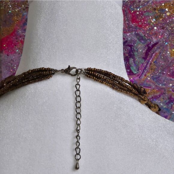 Multi Layered Beaded Necklace - Picture 6 of 8